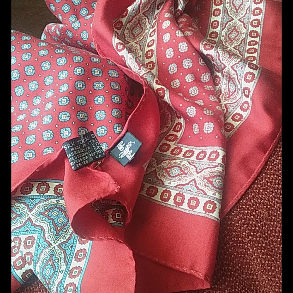 Not Available For Sale COPY - Polo by Ralph Lauren  Italia silk scarf sz27x27$45